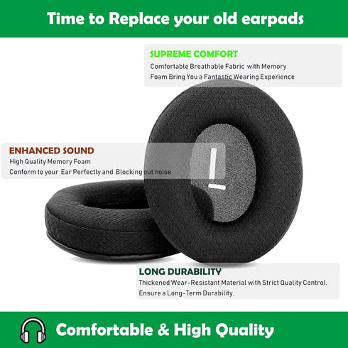 Professional Replacement Earpads Cushions Compatible with Mpow 059 /H1/H5 Bluetooth Headphones Ear Pads with Breathable Fabric&High Quality Foam.....