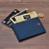Microfiber Waterproof RFID Slim Bifold Wallet for Men - Minimalist Front Pocket Card Holder Holds up to 10 Cards and Cash, Denim Blue...