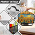 Oil Paninting Sunflower Slow Cooker Dust Cover Yellow Air Fryer Cover Top Handle and Storage Pockets Dust Covers for Kitchen Appliances...