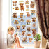 9 Sheets Highland Cow Rub on Transfers Sunflower Cow Pattern Transfer Stickers Cute Animal Floral Furniture Decals for Home Office Paper Wood DIY ...