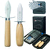 Oyster Shucking Knife and Glove Set -Oyster Shucker Kit with 2pcs Oyster Knife 1pair of Level5 Protection Gloves 1pc Kitchen Cloth-Seafood Opener ...