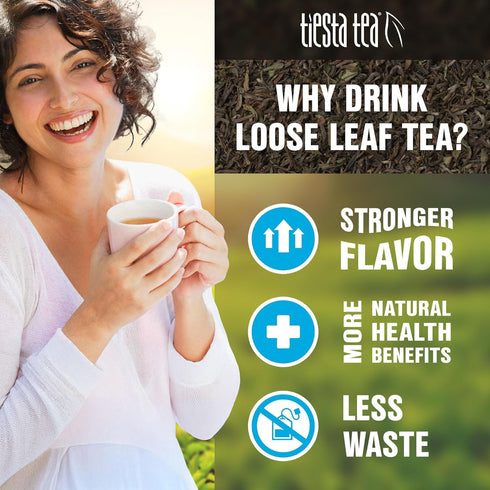 Tiesta Tea - Ginger Citrus Herbal Loose Leaf Tea, Lemon Ginger Tea with Mint and Chamomile, Caffeine-Free, Brew Hot or Iced, Makes Up to 25 Cups, ...