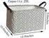 Rectangular Storage Bin Shelf Basket Canvas Fabric Toy Box,Waterproof Coating Nursery Hamper with Handles,Gift Basket for Home,Office,Clothes,Book...
