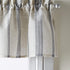 CHF McKenzie Striped Window Kitchen Curtain Valance, Rod Pocket, 58W x 14L inch, Grey...