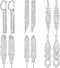 Sureio 6 Pairs Long Earrings Silver Chandelier Tassel Dangle Earrings for Women Wedding Prom Party Jewelry Fringe Rhinestone Earrings Boho Tassel ...