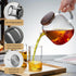 Glass Teapot with Infuser and Lid 40.6 fl oz, Stovetop Gas Safe, Thickened Heat Resistant Borosilicate Glass Tea Kettle...