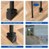 Muzata 10Pack Iron Baluster Shoes Slant Shoes with Screws for 1/2" Square Staircase Baluster Spindle Satin Black Baluster Shoes WT36...