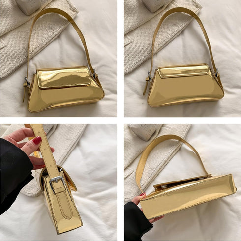 Women Small Shoulder Bag Cute Hobo Tote Handbag Evening Clutch Bag Y2k Sparkly Silver Purse for Party Prom Wedding...
