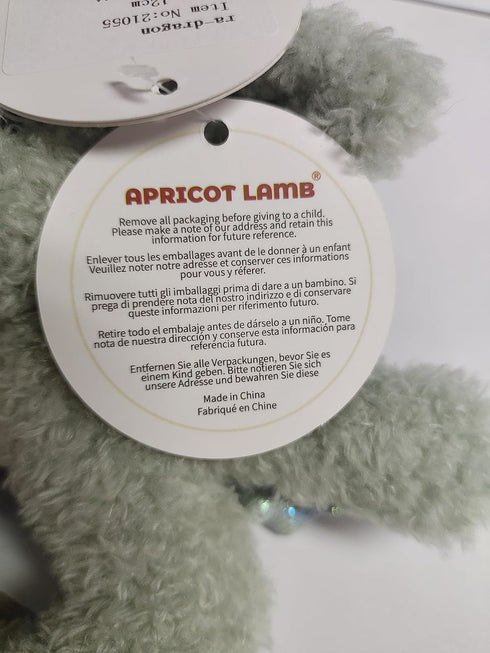 Apricot Lamb Baby Dragon Dinosaur Soft Rattle Toy, Plush Stuffed Animal for Newborn Soft Hand Grip Shaker Over 0 Months (Dragon, 6 Inches)...