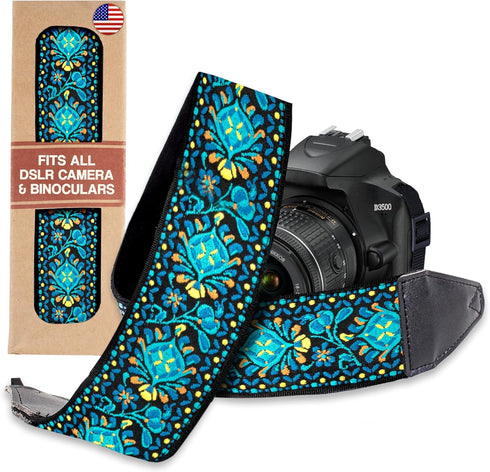 Art Tribute Camera Strap For Photographers Padded Universal Fit Neck Shoulder & Crossbody Strap Quick Release For DSLR/SLR/Mirrorless Canon Nikon ...
