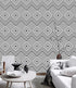 D7025-3 Peel and Stick Wallpaper Black and White 17.7in x 118in Self Adhesive Removable Wallpaper Textured Cover Bathroom Bedroom Kitchen Countert...