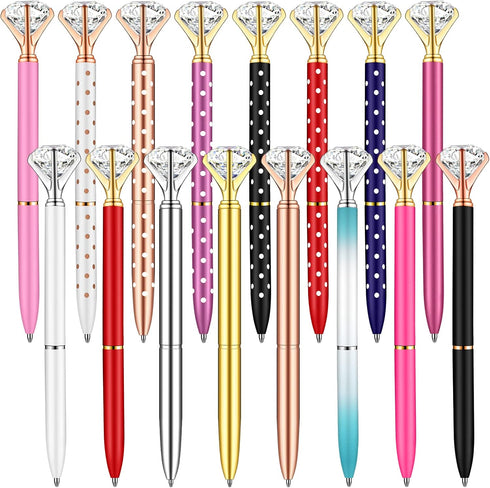PASISIBICK Diamond Pens Ballpoint Pens Office Supplies Décor Gifts for Women Bridesmaid Coworkers Cool Fun Fancy Novelty Crystal Metal School Desk...