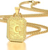 Initial Letter Pendant Necklace for Men Women 18K Gold Plated Rope Chain Necklace 20 Inches Initial Necklaces for Men...