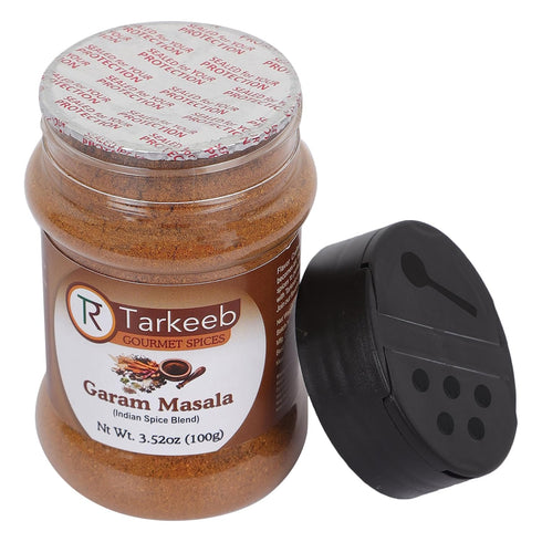 Tarkeeb Garam Masala Indian 15-Spice Blend 3.52 oz (100g) Shaker Top PET Jar ~ All Natural | Vegan | No Colors | Gluten Free | NON-GMO | Indian Or...