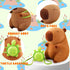 9.8in Capybara Plush Cute Capybara Stuffed Animals with Turtle Backpack, Kawaii Capibara Plushie Toys for Kids, Rodents Animals Pet Doll Soft Hugg...