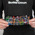 Buckle-Down Men's PU Bifold Wallet-DC 23-Villains Group Pose Black/Gray, Multicolor, 4.0" x 3.5"...