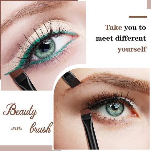 30 Pcs Eyeliner Brush Set Gel Angled Eye Liner Brush Fine Flat Slanted Eyebrow Brushes Define Brow Brushes Thin Makeup Brushes Tool for Women Girl...