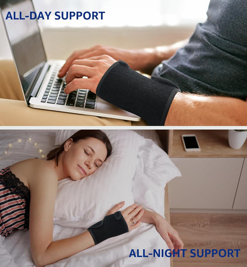 HiRui Wrist Brace Wrist Support with Splint for Men and Women, Hand Support for Carpal Tunnel Arthritis Tendonitis Sprain Recovery Pain Relief, Da...