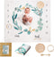 Baby Milestone Blanket | Cotton Muslin Blanket | Monthly Milestone Blanket for Baby Boy or Girl, Unisex | Newborn Baby Shower Present for New Mums...
