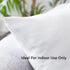 Encasa XO Throw Pillow Covers 18x18 in Set of 2 White | No Inserts | Cotton Pillow Covers for Living Room, Bed, Sofa, Couch | Decorative Cushion C...