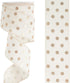 HUIHUANG Gold Polka Dot Wired Ribbon White and Gold Dot Ribbon Wired Edge Burlap Ribbon, 2.5 inch X 10 Yards Wreath Ribbon with Wire for Crafts X-...