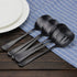 Serving Spoons x 3, Slotted Spoons x 3, AOOSY 8.7 inches Matte Black Utility Advanced Performance Skimmer Perforated, 8 3/4" Stainless Steel Black...