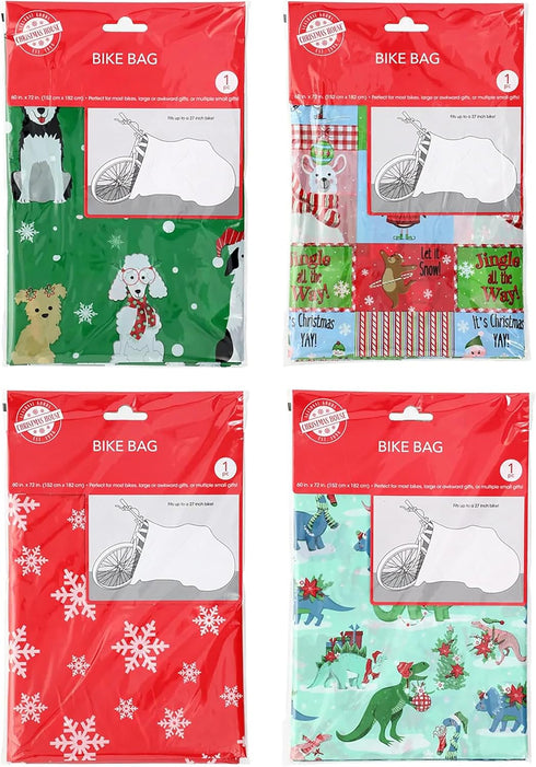 Christmas House Giant Gift Bicycle Bike Bag 60 in. x 72 in. Assorted Qty 1 New...