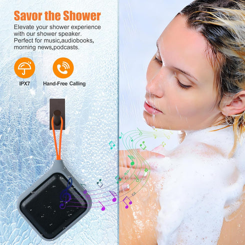 Waterproof Portable Bluetooth Speaker with 8W Big Sound, Small Wireless Speaker Subwoofer,20H Playtime, BT 5.3, Support TF Card, TWS for Bicycle, ...
