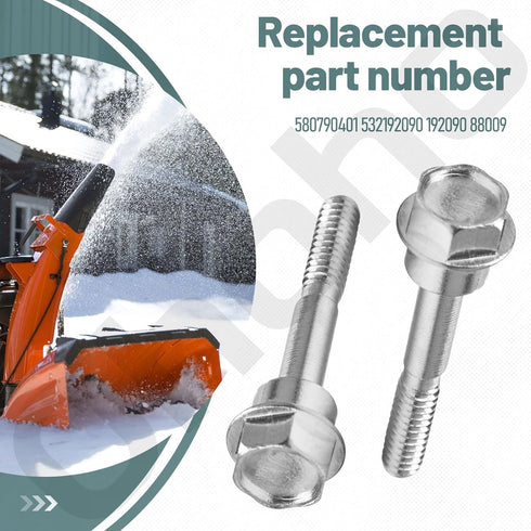 580790401 Shear Bolts and Nuts for Husqvarna 2-Stage Snow Blowers Pack of 6...