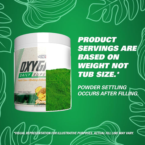 EHP Labs OxyGreens Super Greens Powder - Spirulina & Chlorella Superfood, Green Juice Powder & Greens Supplements with Prebiotic Fibre, Antioxidan...