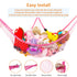 Toy Hammock, Stuffed Animals Hammock, Jumbo Toy Storage Net 83" Wall Sling Corner Extra Large Kids Children Mesh Toy Net Organizer (Pink, 83 Inch)...