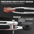 Anaeat Stainless Steel Locking Tong Set of 3 - Premium 7, 9 and 12 inch Kitchen Food Tongs with Non-Slip Silicone Tips and Grip for Serving, Cooki...