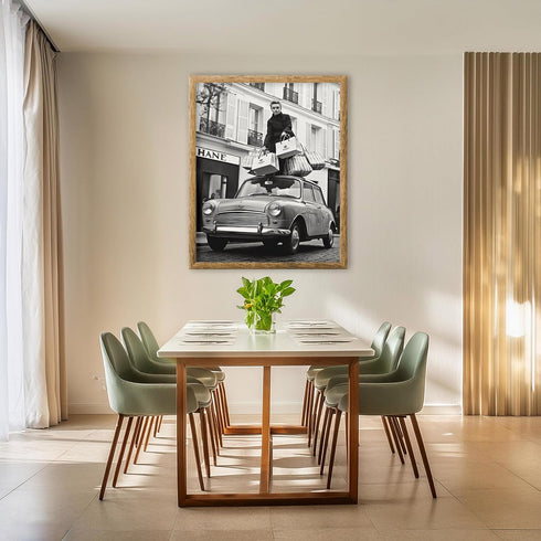 Posterizer 1 pcs-black and white photograph of humourous luxury shoping woman 3-Photography Art Gift for Women, Fashionistas, Designer Fashion Fa...