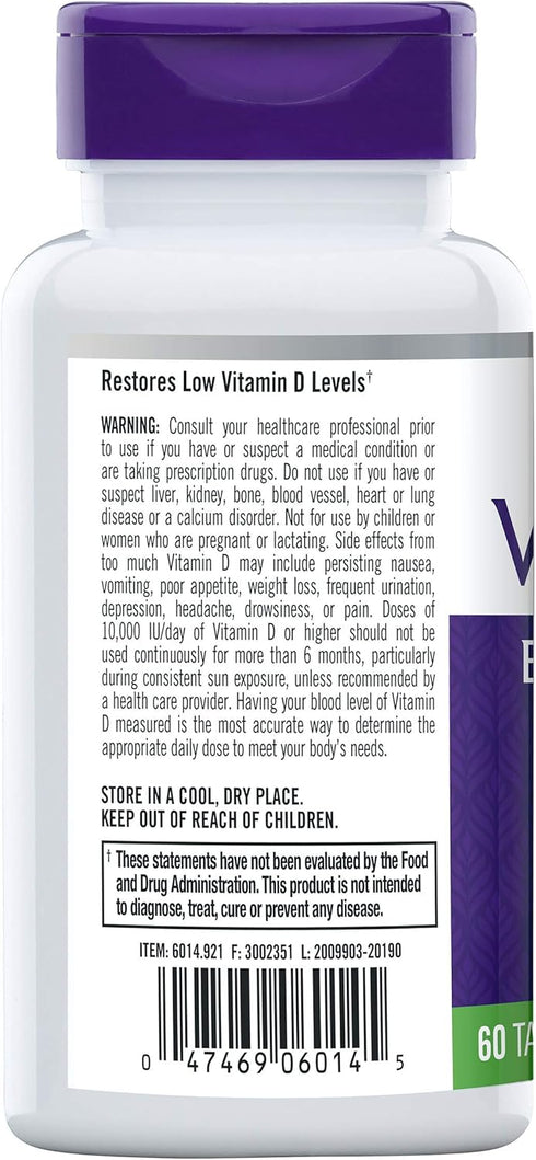 Natrol Vitamin D3 10,000 IU Tablets, Support Your Immune Health, 60 Count...