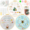Ponpon 3 Sets Embroidery Kit for Beginners, Embroidery Kit for Adults with Follow Instruction, Cross Stitch Kits with Wooden Embroidery Hoops (Stl...