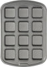 GoodCook 12-Cavity Nonstick Steel Mini Bite-Size Dessert Bar Pan, Gray...