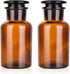 2 Packs 250ml Glass Reagent Bottle,Lab Wide Mouth Reagent Bottle, Glass Bottle With Glass Ground Stopper (Amber)…...