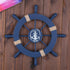 Rienar Nautical Ship Steering Wheel - 11" Diameter Wooden Beach Home Wall Décor With Fishing Net/Shell/Fish/Starfish/Seagull...