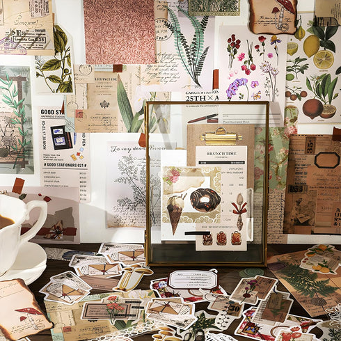 Teniinet 260 PCS Vintage Scrapbooking Supplies Aesthetic Journaling Kit,Large Collection for Bullet Junk Journals,Arts Craft Collage,Ephemera Adul...