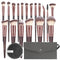 Travel Makeup Brush Set 18 Pcs Professional Makeup Brushes with Case & Makeup Remover Pads Premium Synthetic Travel Brush Set Eyeshadow Foundation...
