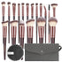 Travel Makeup Brush Set 18 Pcs Professional Makeup Brushes with Case & Makeup Remover Pads Premium Synthetic Travel Brush Set Eyeshadow Foundation...
