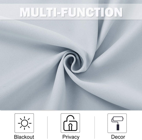 NICETOWN Greyish White Tiers Kitchen Curtains - Room Darkening Energy Efficient Kitchen Grommet-Top Curtain Panels for Short Basement Window (1 Pa...