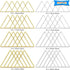80pcs Triangle Earring Beading Hoops,4Sizes Earring Beading Beading Hoop Connector Links Earring Components Earring Finding for DIY Jewelry Earrin...