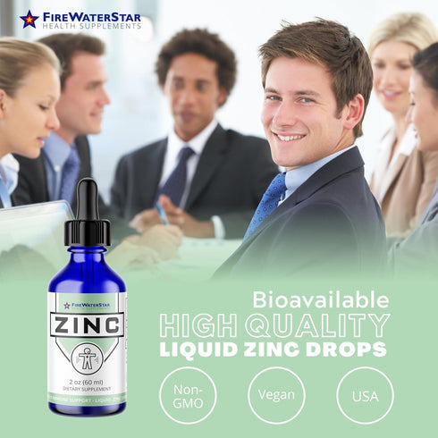FWS Liquid Zinc Supplement for Men Women Kids, Organic Non-GMO Vegan, Ionic Zinc Sulfate Drops, Immune System Boost Healthy Skin Support Overall W...