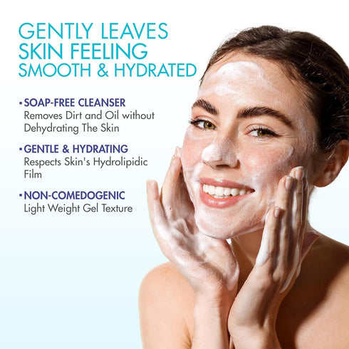 Eau Thermale Jonzac Rehydrate Organic Dermo Cleansing Gel - Gentle Daily Facial Cleanser - Sensitive Skin Approved - Leaves Skin Feeling Smooth & ...