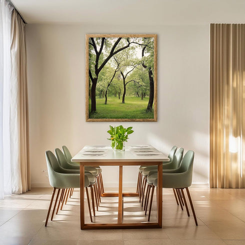 Posterizer 1 pcs-orchard tree scene-lush nature art-soft serene poster 1-Collectibles & Fine Art-Landscape & Nature Art-Gift for Art Lovers- unfra...