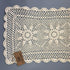 KEPSWET Sunflower Cotton Handmade Crochet Lace Rectangle Table Runner Coffee Table Decor (14x60 inch, Beige)...
