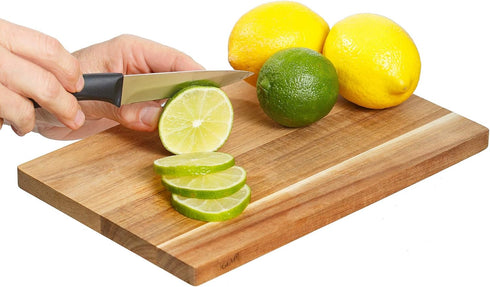 Glad Acacia Wood Cutting Board for Kitchen | Small Reversible Solid Butcher Block | Cooking Supplies for Chopping, Carving, and Serving, 11 x 7 In...