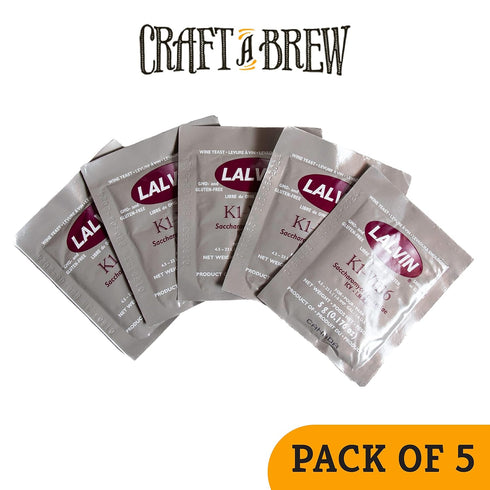 Craft A Brew - Lalvin K1-V1116 Wine Yeast - Neutral Dry Wine Yeast - For Traditional or Fruit Wines - Ingredients for Home Fermenting - Wine Makin...