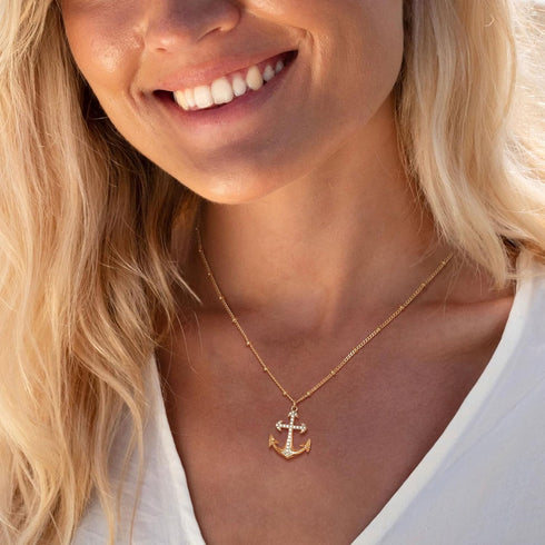 Gold Pendant Necklace for Women 14K Gold Plated Cubic Zirconia Pearl Ocean Coin Starfish Seashell Dainty Necklace Handmade Gold Jewelry Gifts...